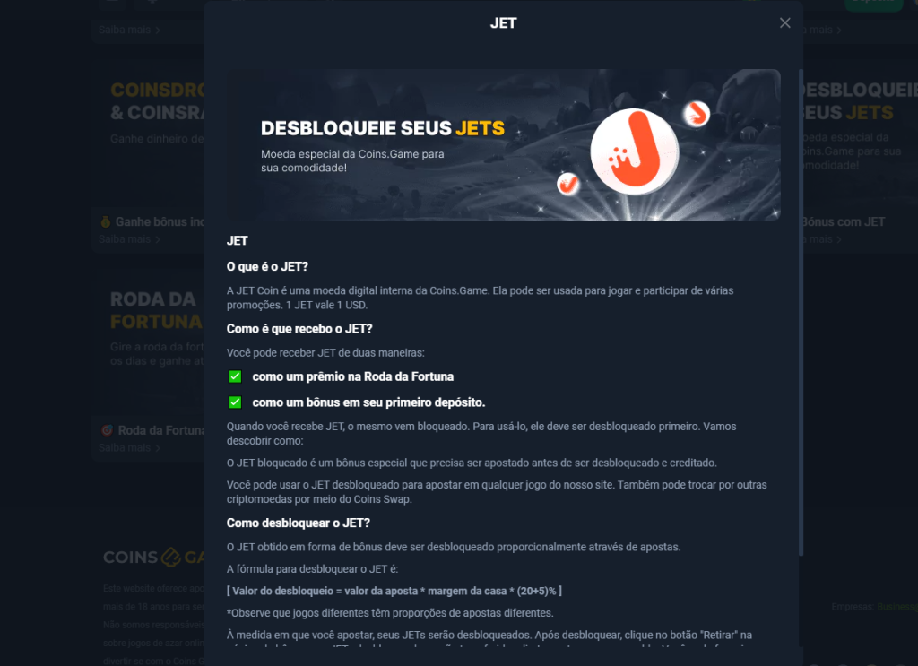 Desbloqueie seus JETS