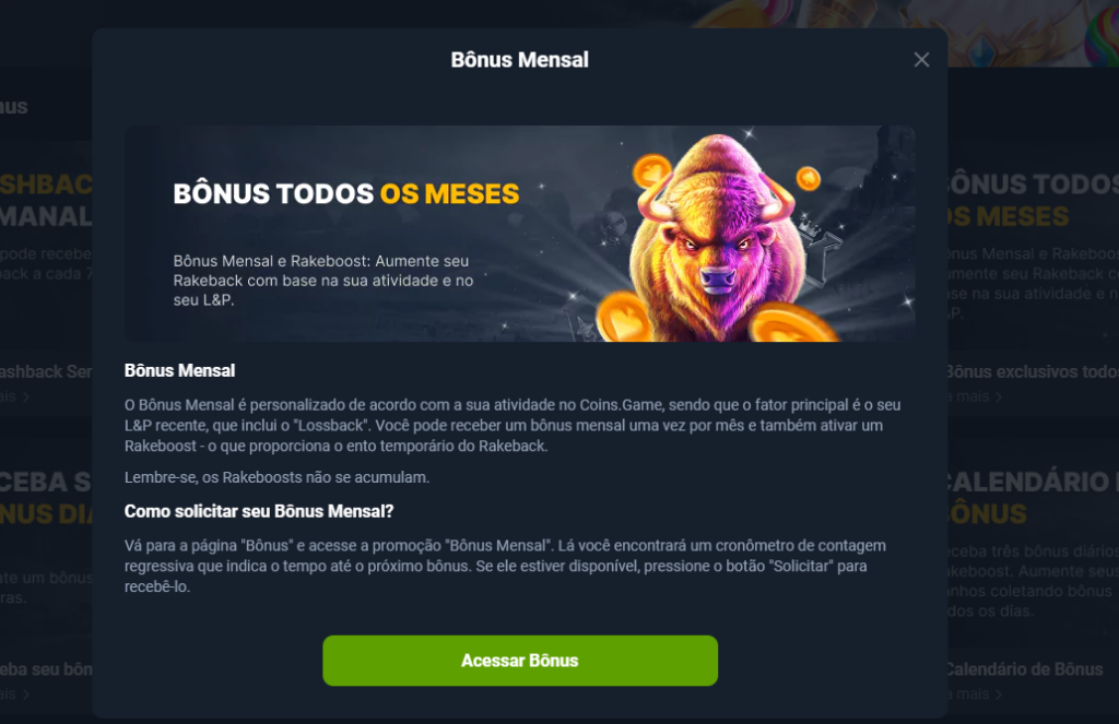 Bônus todos os meses